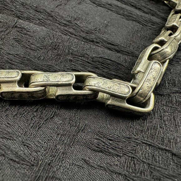 JOHN VARVATOS "Distressed" Chain Necklace in Sterling MSRP $1598 - Picture 3 of 8